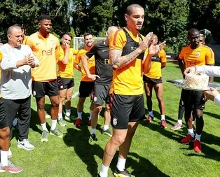 Maicon’a Brezilya usulü kutlama