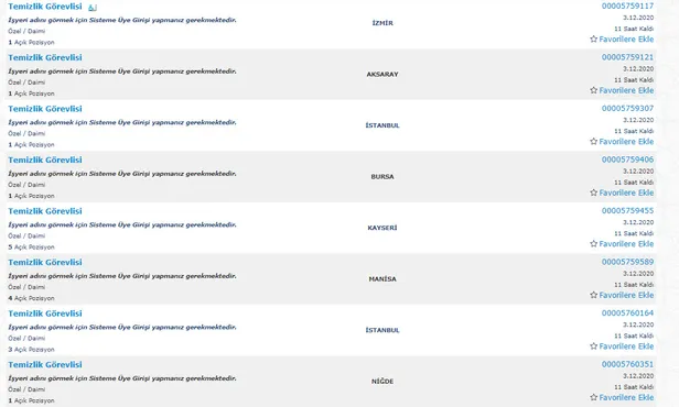 İŞKUR'dan en az ilkokul mezunu temizlik görevlisi ve en az lise mezunu büro memuru alımı-3