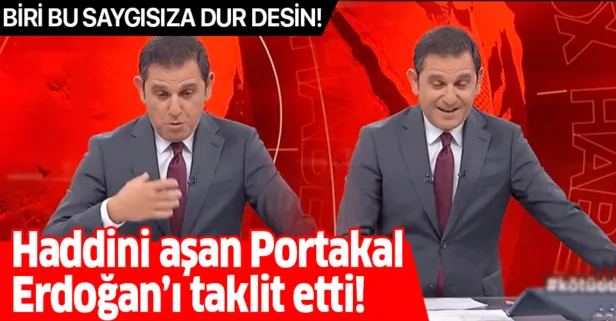 Fatih Portakal'dan hadsiz hareket! Başkan Erdoğan'ın taklidini yaptı