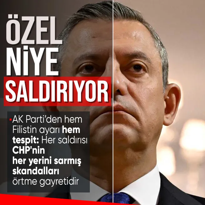 AK Parti Sözcüsü Ömer Çelikten Başkan Erdoğanı hedef alan Özgür Özele Filistin ayarı: Skandalları örtme gayreti!