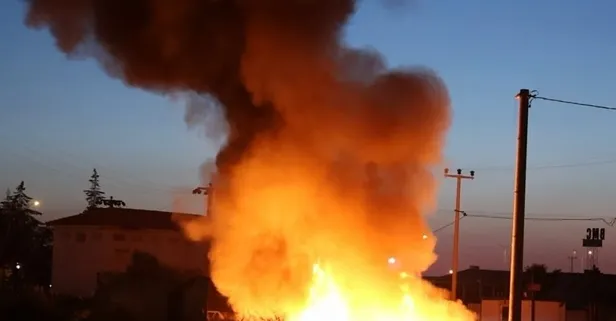 Şehrin merkezindeki çöplükten yükselen alevler korkuttu