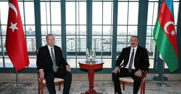 Başkan Recep Tayyip Erdoğan, Azerbaycan Cumhurbaşkanı İlham Aliyev ile görüştü