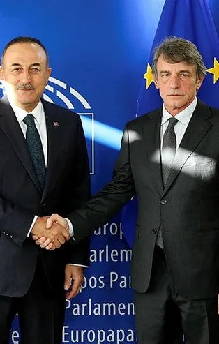 Son dakika: Çavuşoğlu, Avrupa Parlamentosu Başkanı Sassoli ile görüştü