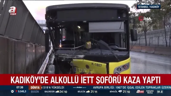 Kadıköy'de alkollü İETT şoförü kaza yaptı