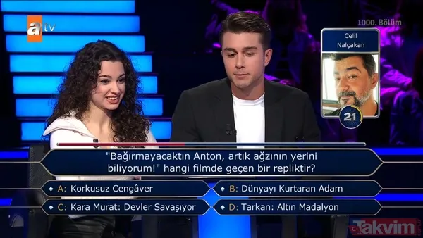 Kim Milyoner Olmak İster'de Kenan İmirzalıoğlu'ndan Yusuf Çim ve Feyza Sevil Güngör'ü pes ettiren 200 bin TL'lik 'TDK' sorusu - 19