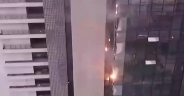Şişli’de iş merkezinde yangın!