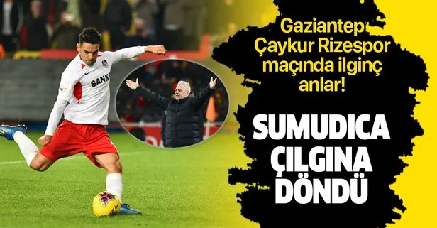 Gaziantep FK - Çaykur Rizespor maçında ilginç anlar! Sumudica çılgına döndü