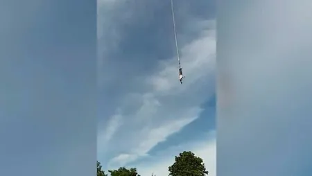 Polonya'da akılalmaz olay! Bungee Jumping yaparken neredeyse ölüyordu-2