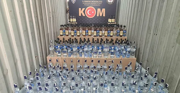 Düzce'de 1639 şişe kaçak içki ele geçirildi