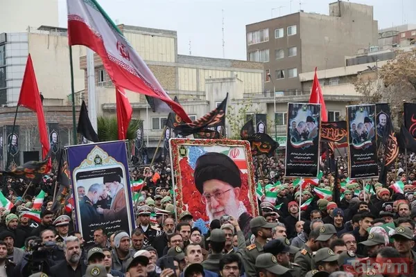 Kasım Süleymani için Ahvaz'da cenaze töreni - 38