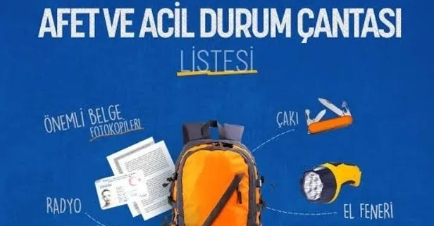 Deprem çantasında neler olmalıdır? Deprem çantası nasıl hazırlanır? İşte konu hakkında bilgiler