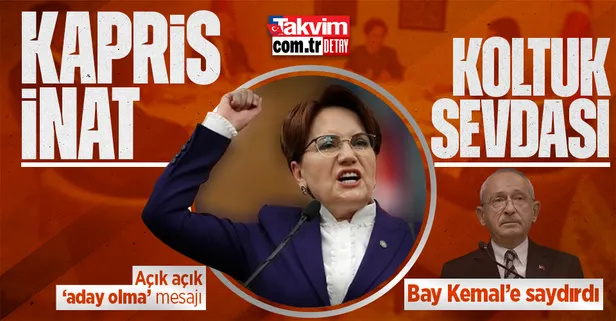 Meral Akşener'den Kemal Kılıçdaroğlu'na olay gönderme: Bu mücadele hiçbir kaprise hiçbir koltuk hesabına feda edilemez