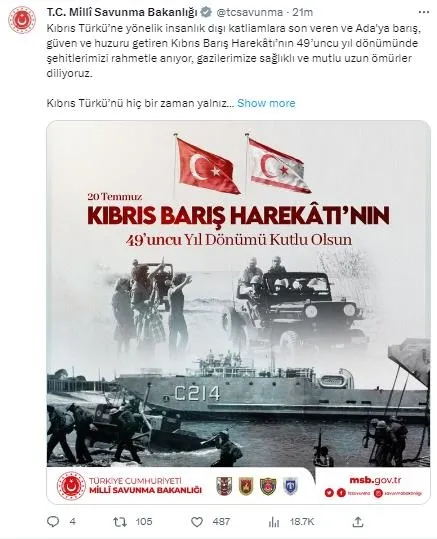 msbden-kibris-baris-harekatinin-49-yil-donumu-paylasimi-kibris-turkunu-hicbir-zaman-yalniz-birakmadik-1689837288514.jpeg MSB'den Kıbrıs Barış Harekatı'nın 49. yıl dönümü paylaşımı: Kıbrıs Türkü'nü hiçbir zaman yalnız bırakmadık-2