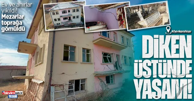 Afyonkarahisar’da topraktaki yüzey kırıkları nedeniyle bir ilçe yok olmaya yüz tuttu!