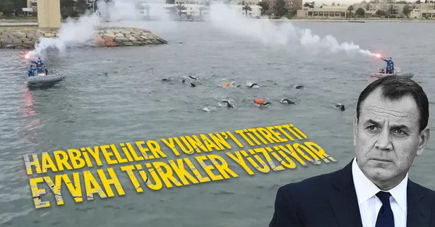 Harbiyeliler Yunanistan'ı korkuttu! Eyvah Türkler Meis'e yüzerek geliyor