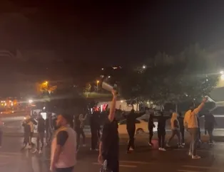 Beşiktaş'ta olaylı gece! Vodefone Park önünde satırlı slogan!