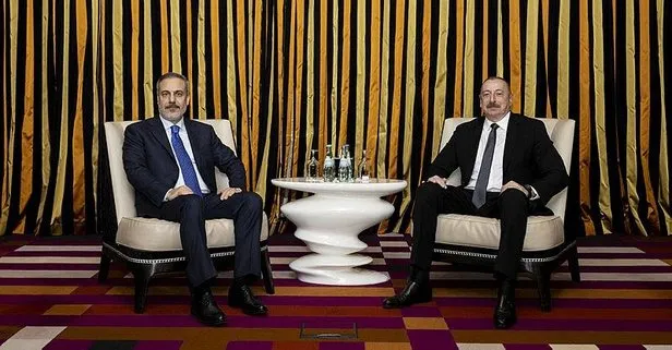 Dışişleri Bakanı Hakan Fidan, Azerbaycan Cumhurbaşkanı Aliyev ile görüştü