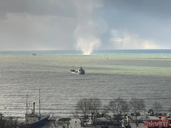 Zonguldak'ta kar hortum hepsi bir arada! 2 otomobil devrildi denizde hortum oluştu - 12