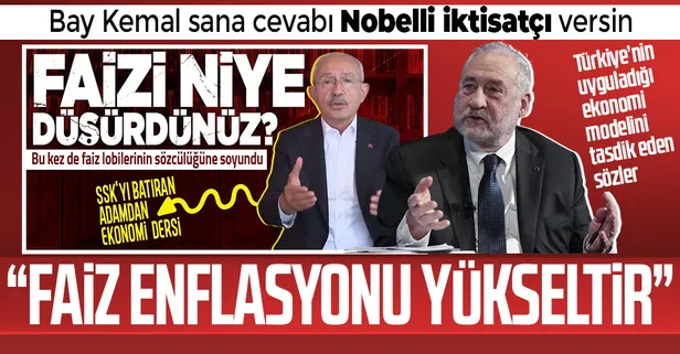 Dünyaca ünlü Nobelli iktisat profesörü Joseph Stiglitz'den Türkiye'nin uyguladığı faiz politikasına paralel açıklama: Faiz artırmak çözüm değil