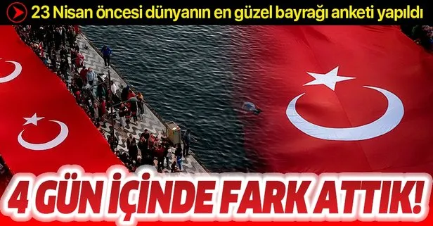 23 Nisan öncesi Türk bayrağı Dünyanın en güzel bayrağı anketinde lider