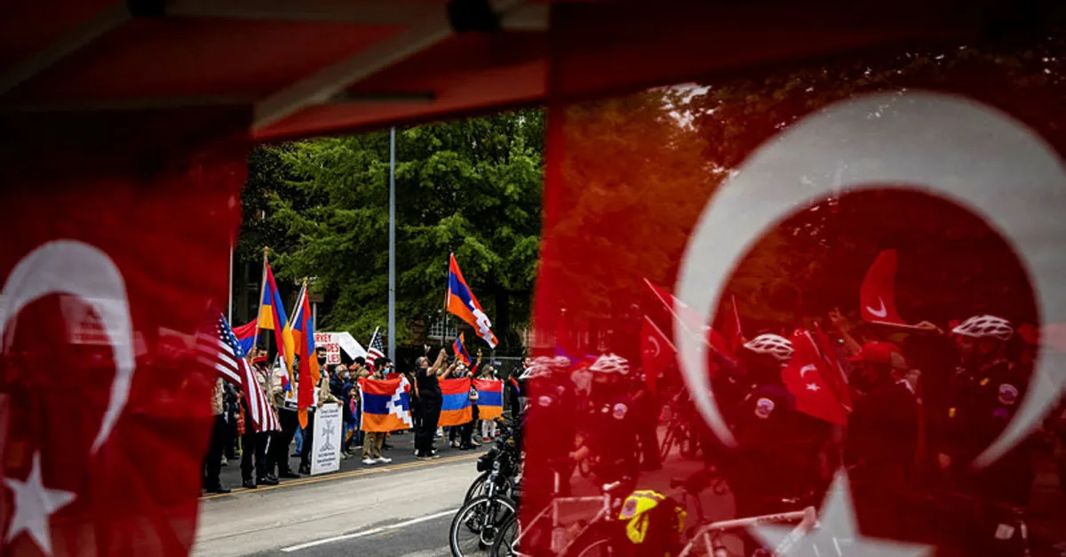Türkiye’nin Washington Büyükelçiliği önünde ’Ermeni’ gerginliği!
