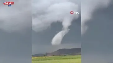 Mardin’de korkutan hortum kamerada