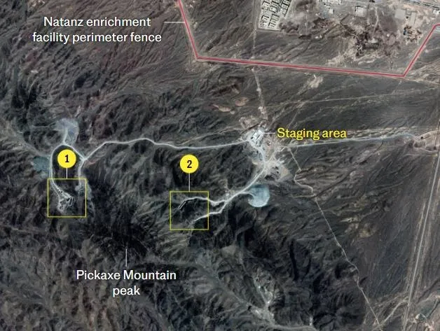 Kazma Dağı'ndaki nükleer tesis, Görüntü The Telegraph'tan alınmıştır