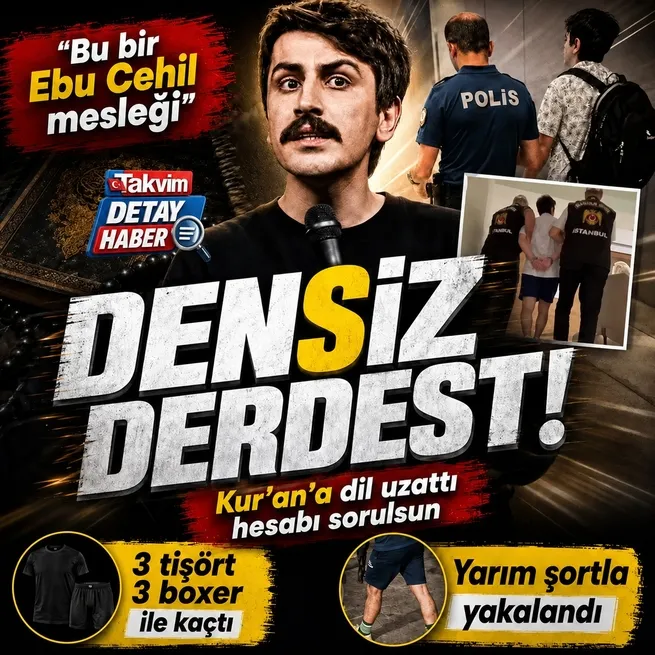 Kurana dil uzatan sözde komedyen Deniz Göktaş için hesap vakti