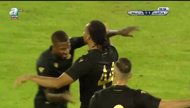Malatya'ya beraberliği getiren gol! Yeni Malatyaspor 1-1 Olimpija Ljubljana (DK:20 Mina)