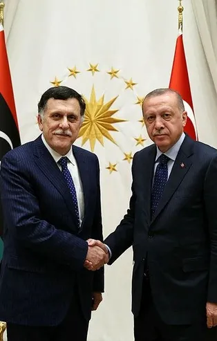 Başkan Erdoğan Al Sarraj'ı kabul etti