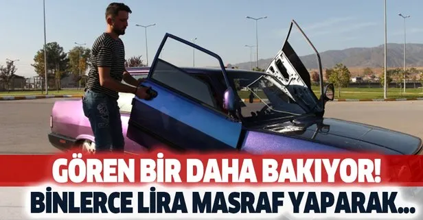 Kapısı yukarı tarafa açılıyor silecekler söküldü! Tepeden tırnağa varyasyon! Binlerce lira harcayıp...