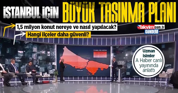 İstanbul için büyük taşınma planı! 1,5 milyon konut nereye ve nasıl yapılacak? Uzmanlar A Haber canlı yayınında değerlendirdi