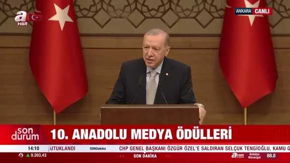 Erdoğan Anadolu Medya Ödülleri'nde konuştu!