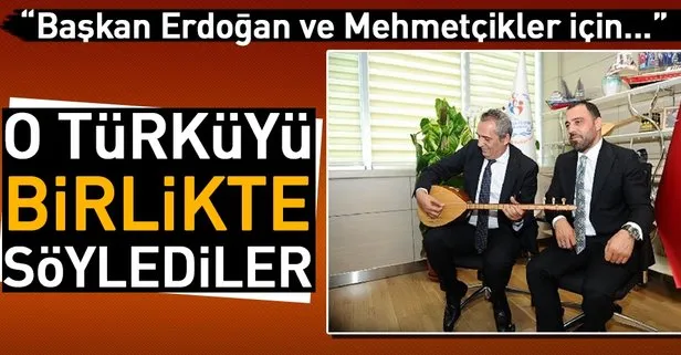 Hamza Yerlikaya ve Yavuz Bingöl, Cumhurbaşkanı Erdoğan ve Mehmetçikler için ’Bil Oğlum’ türküsünü söyledi