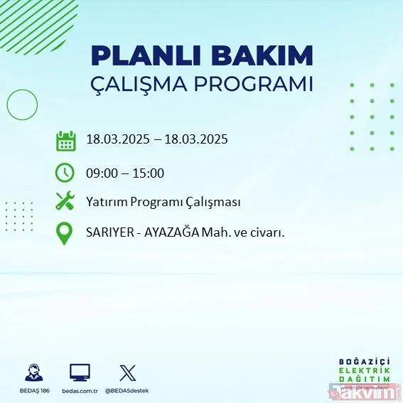 İstanbul elektrik kesintisi: 18 Mart 2025 İstanbul'da hangi ilçelerde elektrik yok? BEDAŞ listeledi - 22