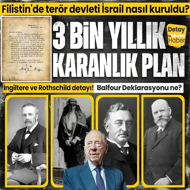 Tarihin karanlık planı | Filistinde terör devleti İsrail nasıl kuruldu? İngiltere ve Rothschild detayı! Balfour Deklarasyonu ne? İşte 3 bin yıllık kanlı plan