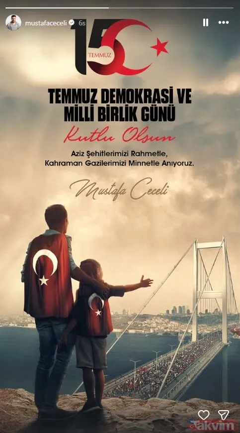 O kara geceyi unutmadılar! Ünlülerden 15 Temmuz mesajı: "Kim bu devleti bölmek isterse karşısında dimdik dururuz!" | Esra Erol, Müge Anlı, Sinan Akçıl... - 8