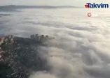 Kocaeli'de sis bulutlarının mest eden dansı