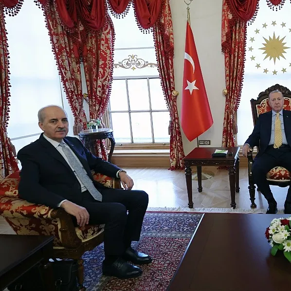 Kurtulmuş’u Dolmabahçe’de kabul etti