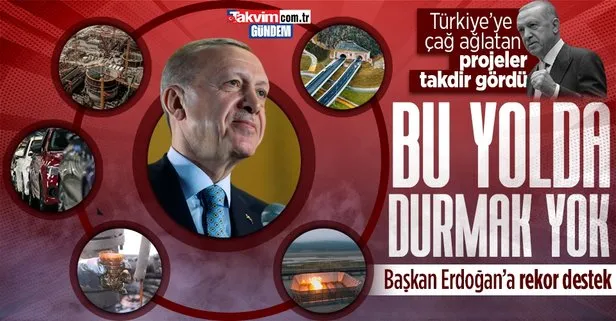 Bu yolda durmak yok: Prestijli projelerle çağ atlayan illerden Başkan Recep Tayyip Erdoğan’a rekor destek