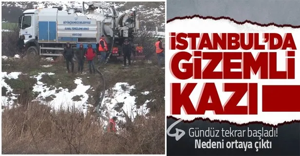 SON DAKİKA: İstanbul Büyükçekmece’de gizemli kazı: Polisler bir dakika ayrılmadı! Kazının nedeni belli oldu...