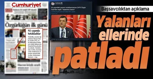 İstanbul Cumhuriyet Başsavcılığından CHP’li vekiller ve Cumhuriyet Gazetesi’ne yalanlama