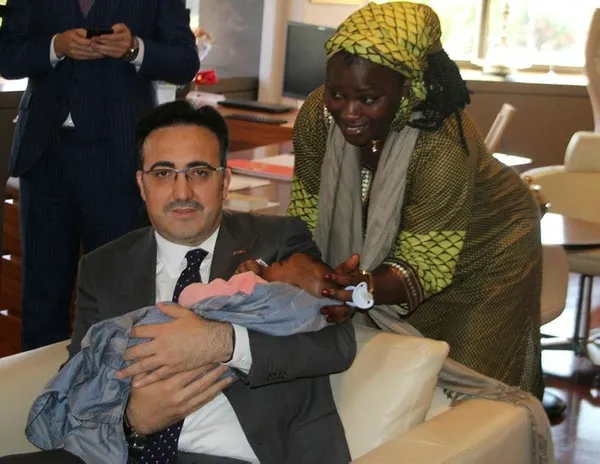 THY uçağında doğan Kadiju bebek Türkiye'de-1