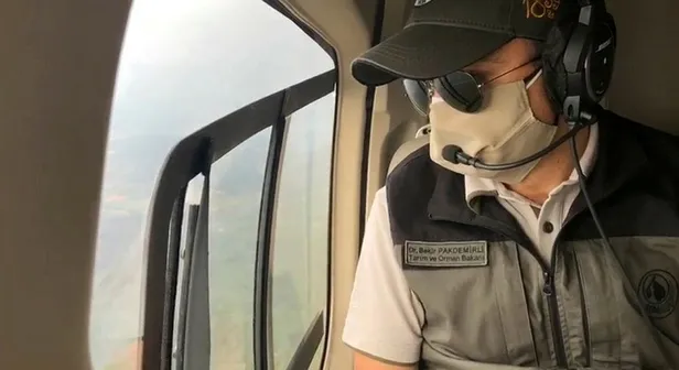 Çanakkale'deki yangında İHA'lar koordinat verdi orman ekipleri söndürdü-5