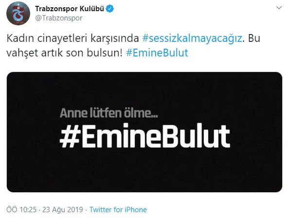 Emine Bulut olayına Süper Lig takımları sessiz kalmadı 'Alışmayacağız, susmayacağız'-8