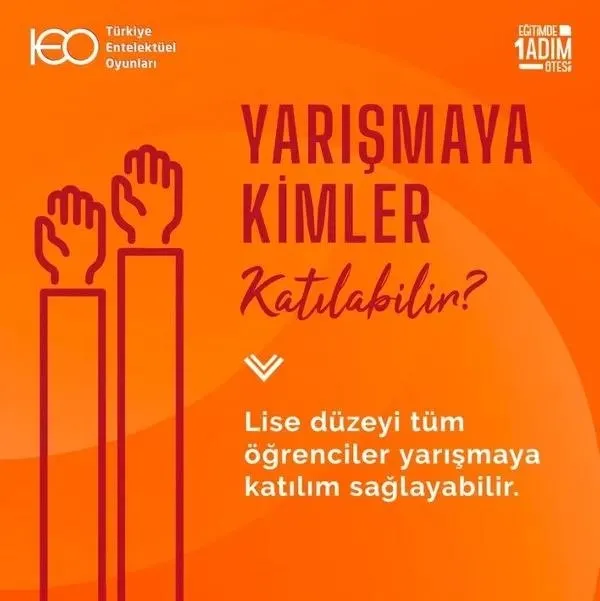 İki kişilik takımını kur: Türkiye Entelektüel Oyunları "Liseler Arası Bilgi Yarışması" Nisan ayında başlıyor! İşte başvuru şartları ve tarihleri-2