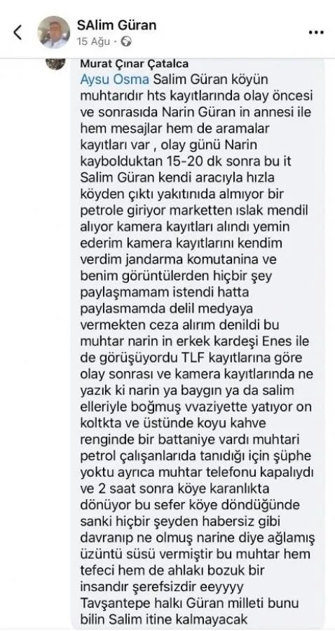 Söz konusu sosyal medya hesabı (Ekran görüntüsü)