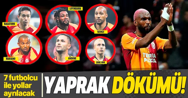 Galatasaray'da yaprak dökümü! 7 futbolcu ile yollar ayrılacak