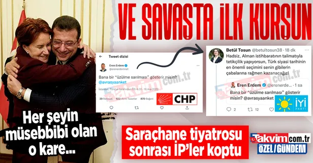 Saraçhane tiyatrosu 'İP'i kopardı! CHP ve İmamoğlu'nu parlatan İYİ Parti birbirine girdi: "Hadsiz, Alman istihbaratının tetikçisi"