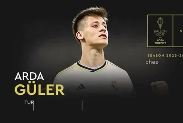 Arda Güler en iyi genç oyuncu Kopa Trophy ödülüne aday gösterildi